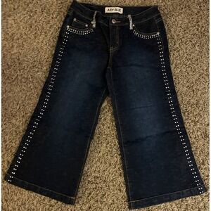 Judy‎ Blue High-Rise Cropped Leg Denim Jean Sequence Size Medium #jb5885